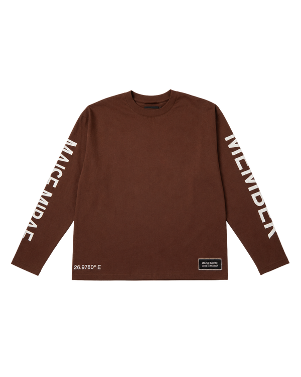 Mapped Seoul signature long sleeve - Brown