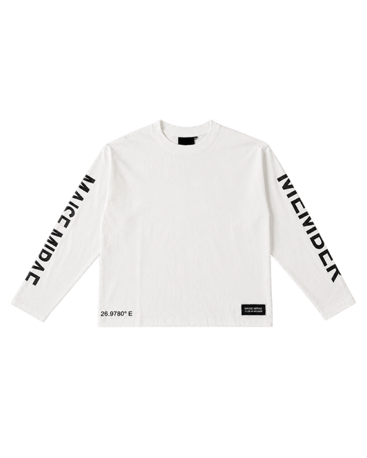 Mapped Seoul signature long sleeve - White